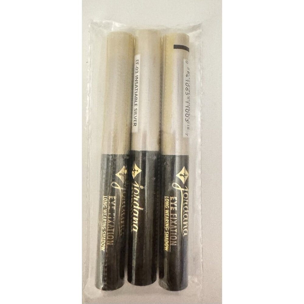 Jordana Eye Fixation Long Wearing Shadow Lot of 3 EF-03 Insatiable Silver
